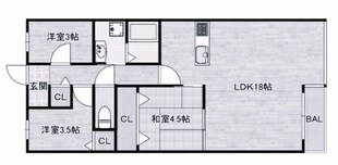 芦屋翠ヶ丘アーバンリズの物件間取画像